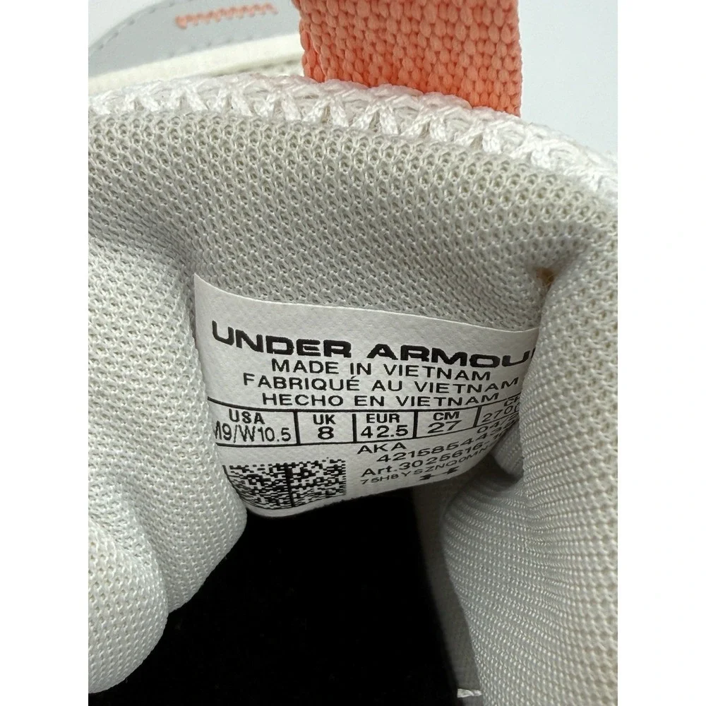 Underarmour Size M 9 W 10.5 Lockdown 6‎ Basketball Shoes Unisex White Peach